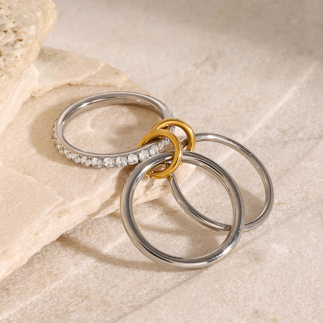 Marion - Stainless Diamond Ring