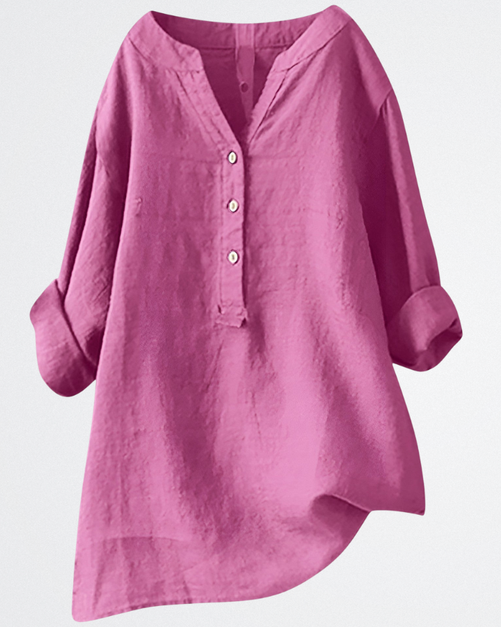 Mila Handcrafted Linen Blouse