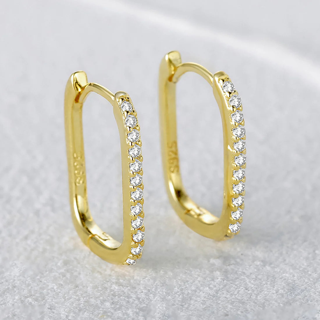 Diana - Earrings with Zirconia and Rhodium Plating