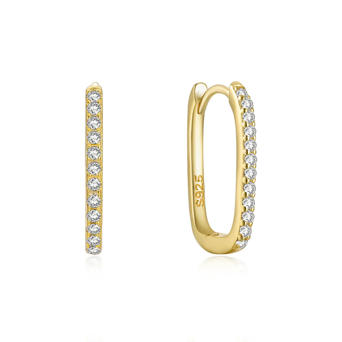 Diana - Earrings with Zirconia and Rhodium Plating