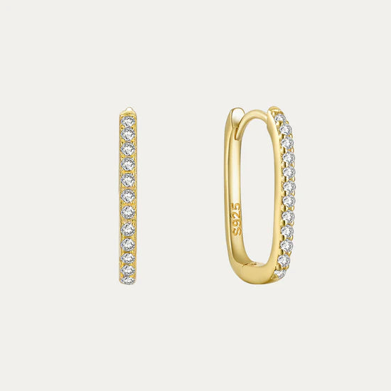 Diana - Earrings with Zirconia and Rhodium Plating