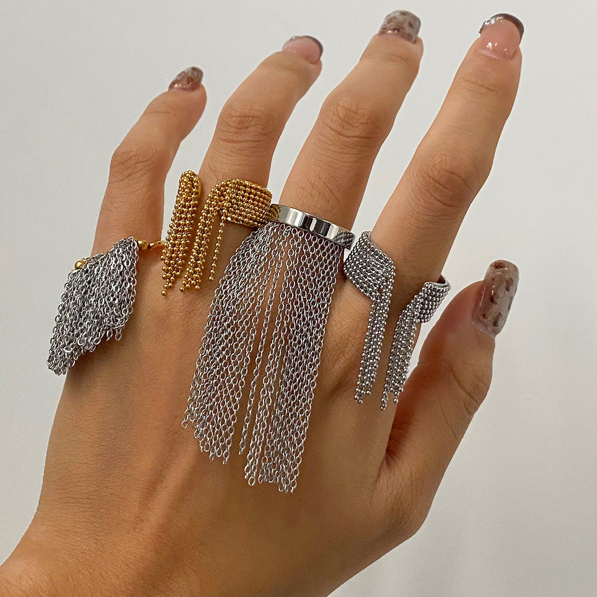 Josian - Modern Gold Ring with Tassel