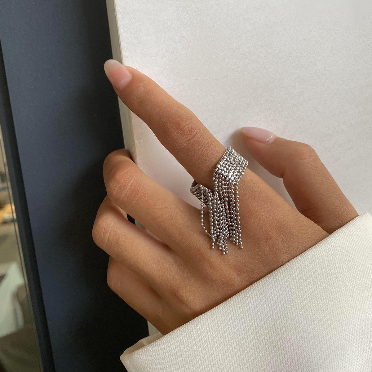 Josian - Modern Gold Ring with Tassel
