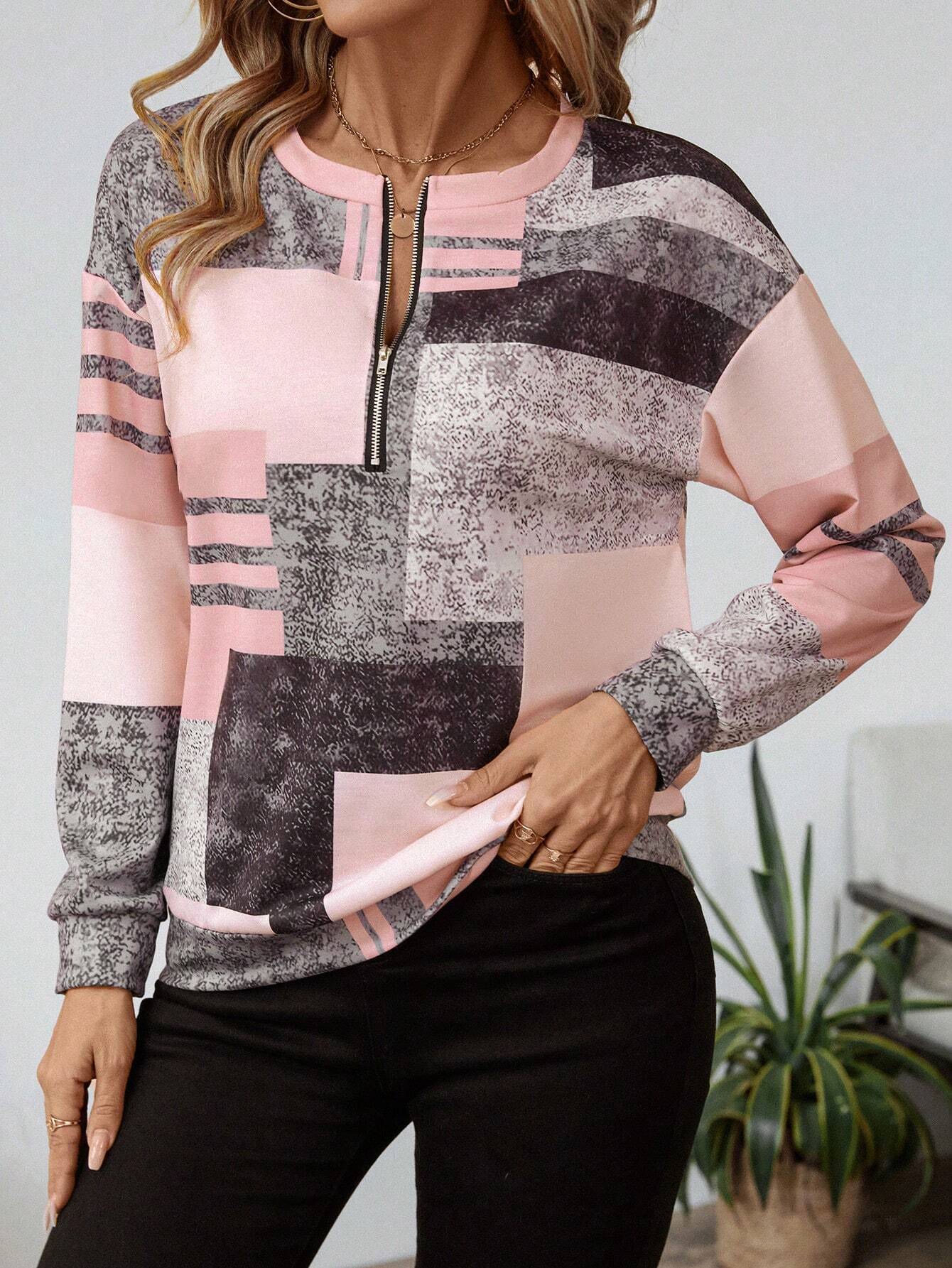 Oceane - Abstract Zip Top