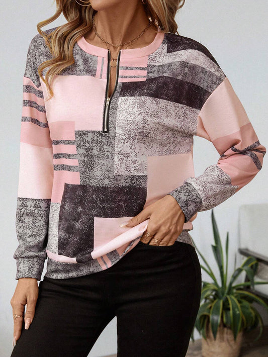 Oceane - Abstract Zip Top