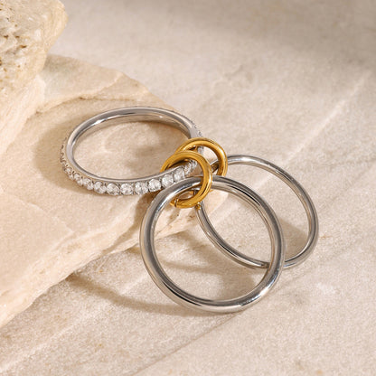 Marion - Stainless Diamond Ring