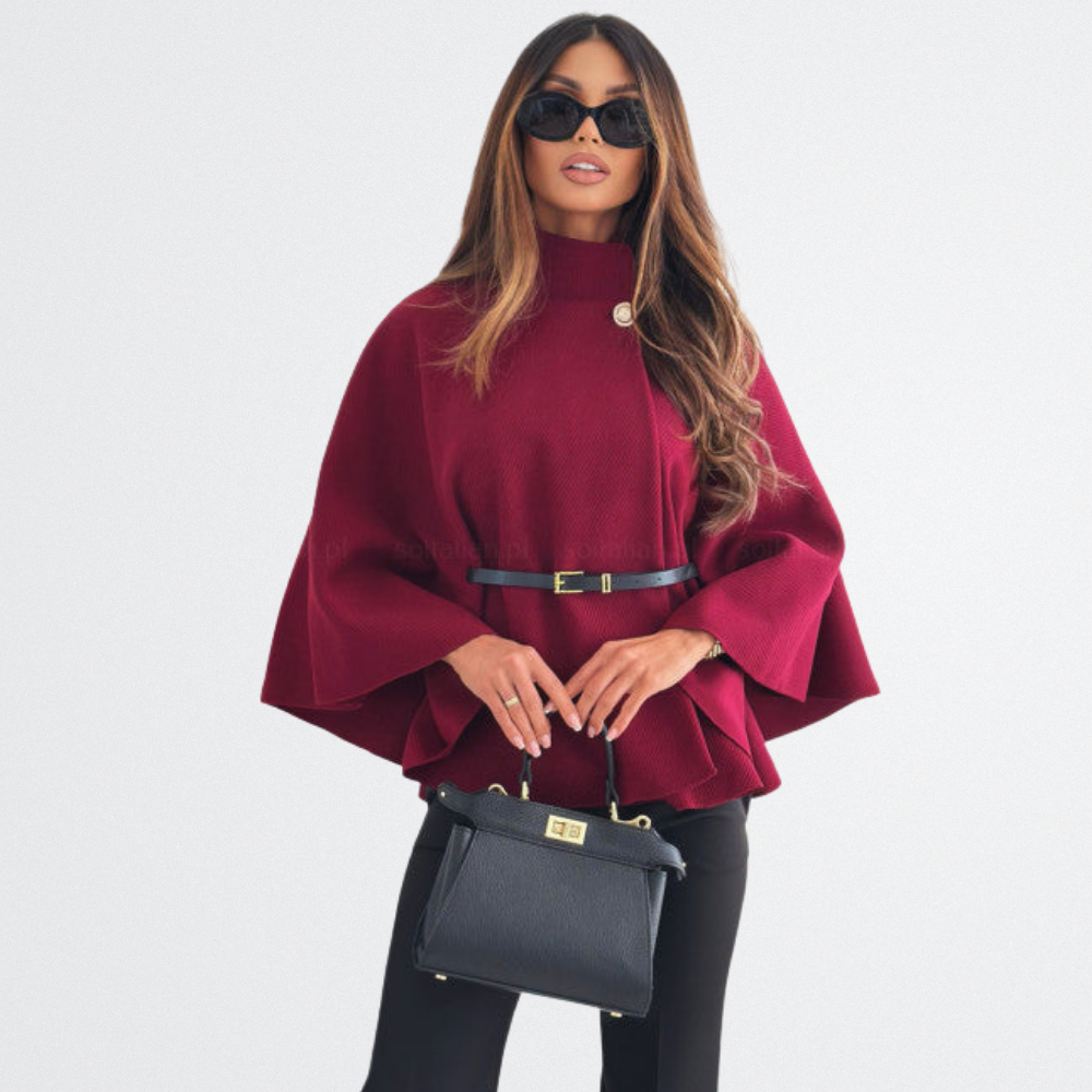 Kaida - Elegant Cape Blouse