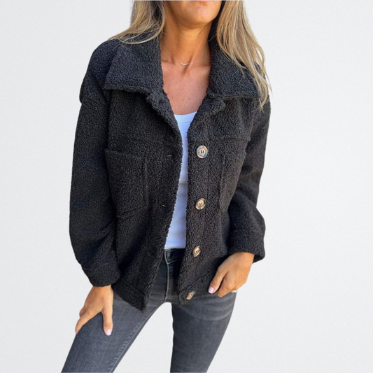 Ione - Plush Button-Up Jacket