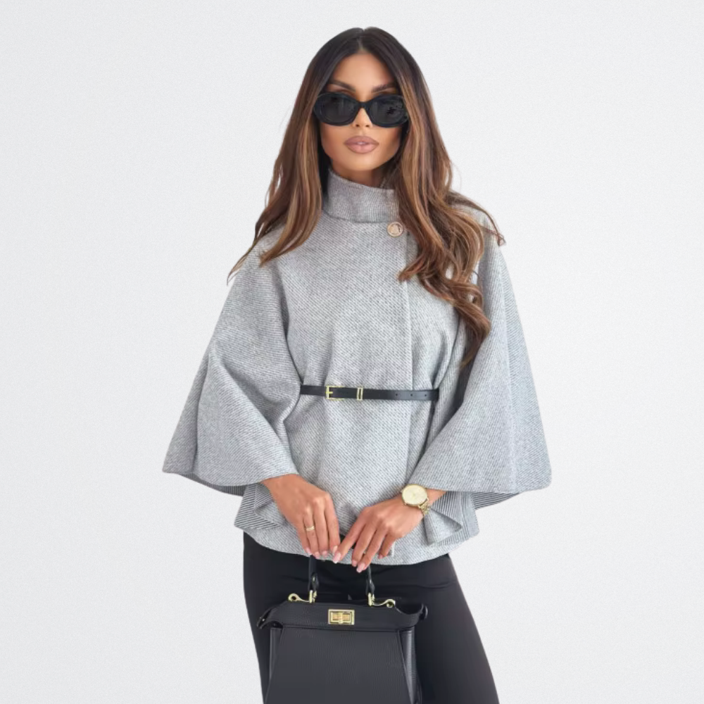 Kaida - Elegant Cape Blouse