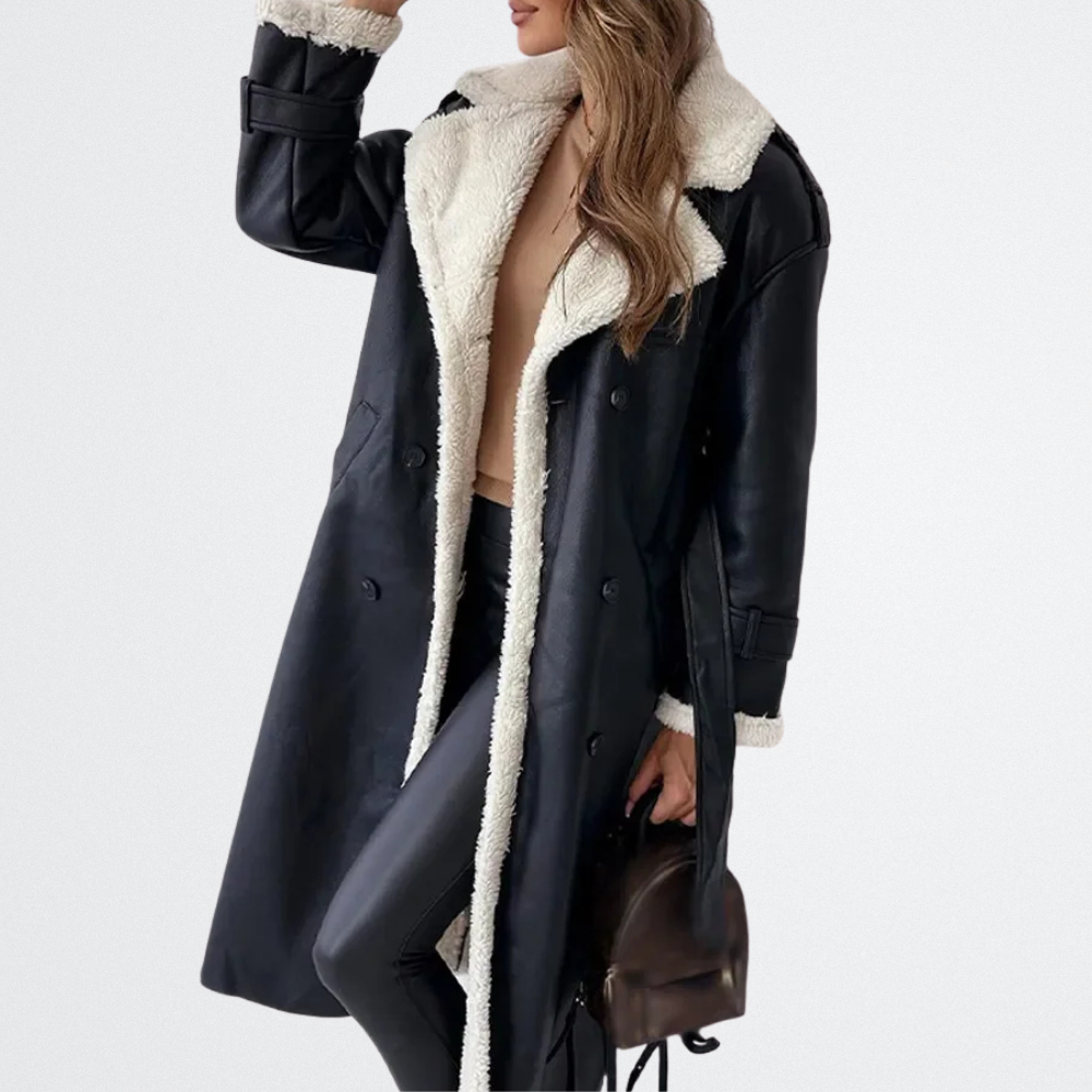 Roxanne - Shearling Belted Trench
