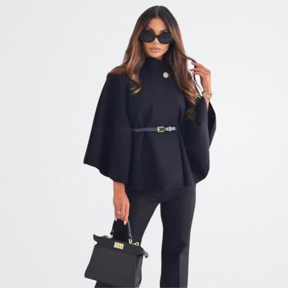 Kaida - Elegant Cape Blouse