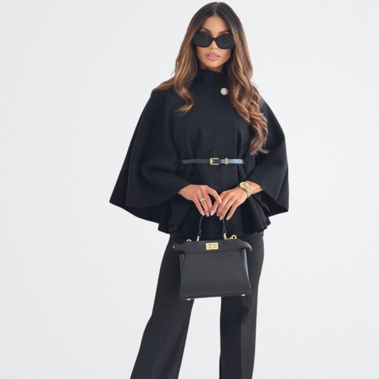 Kaida - Elegant Cape Blouse