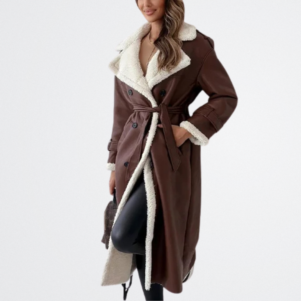 Roxanne - Shearling Belted Trench