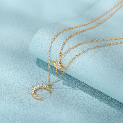 Symons - Star and Moon Pendant Necklace
