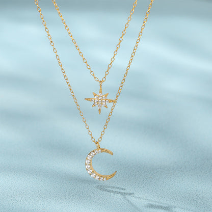 Symons - Star and Moon Pendant Necklace