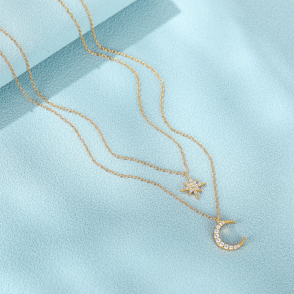 Symons - Star and Moon Pendant Necklace