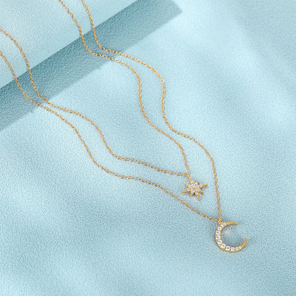 Symons - Star and Moon Pendant Necklace