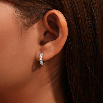 Hoop Earrings with Zirconia – Bennett