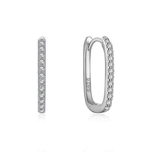 Diana - Earrings with Zirconia and Rhodium Plating