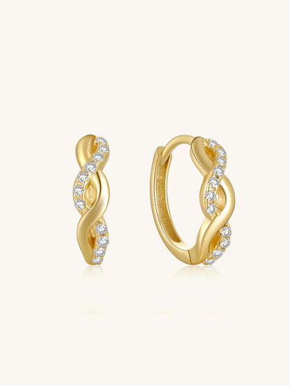 Huggie Earrings with Zirconia Crystals – Priscilla