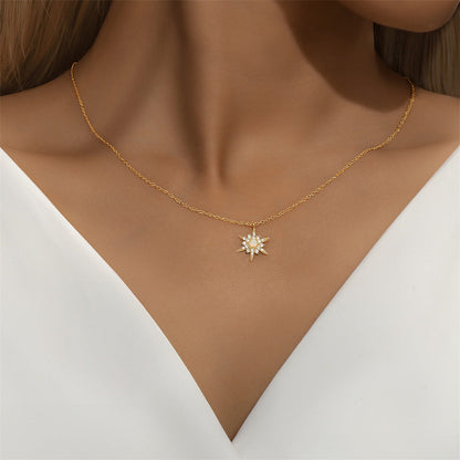 Christabell - Opal-Sunflower-Gold Necklace
