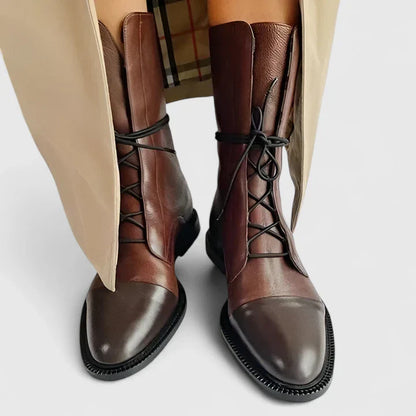 Rosalyndra - Chic Lace-Up Boots