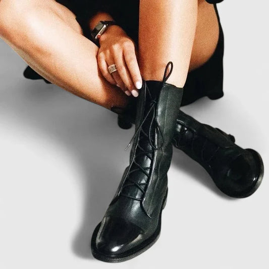 Rosalyndra - Chic Lace-Up Boots