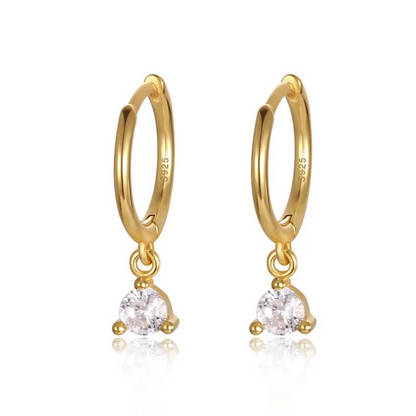 Gold-colored earrings with zirconia stones – Grace
