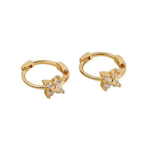 Gold-colored earrings with zirconia stones – Grace