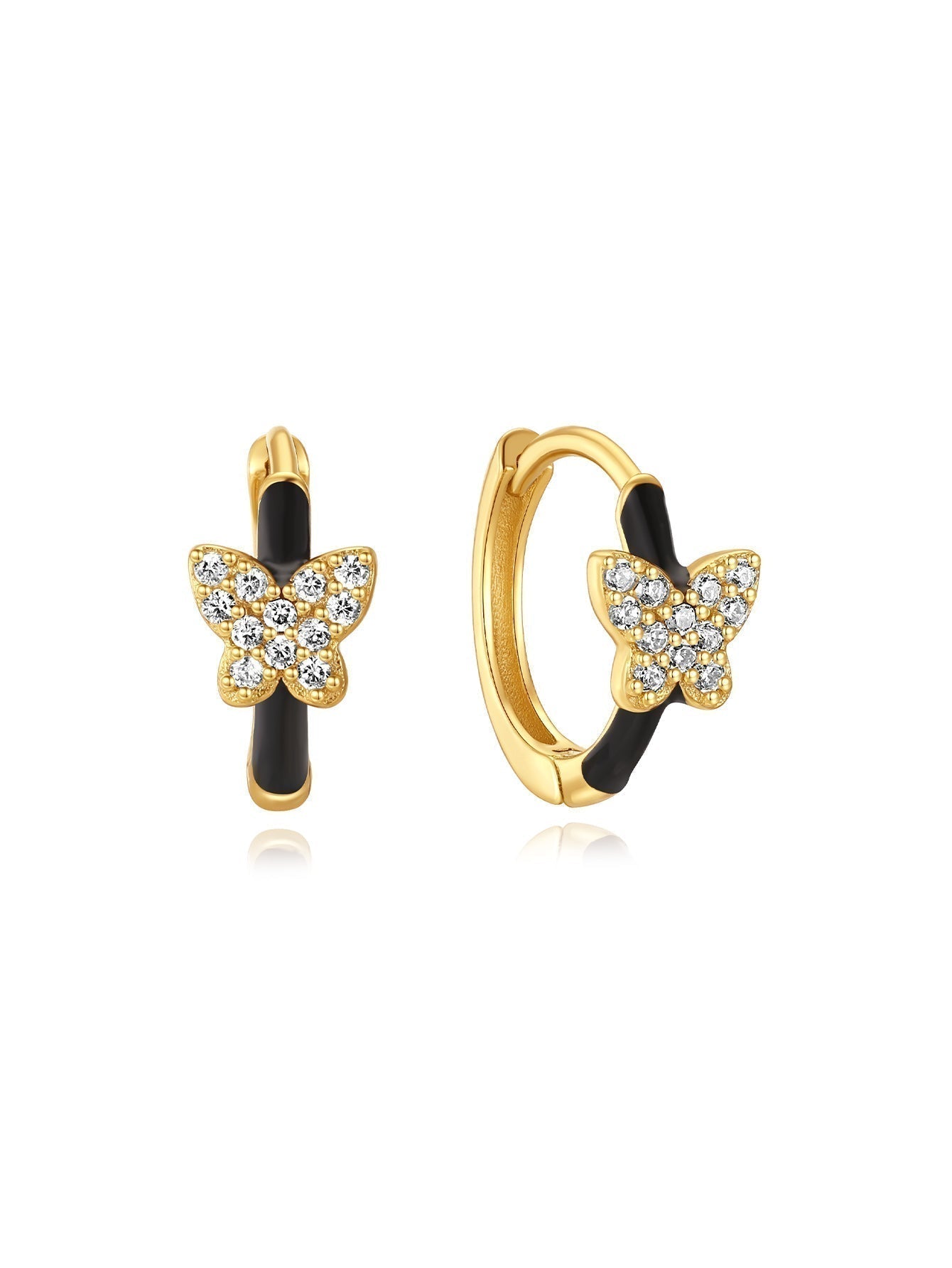 Dorcas - S925 Sterling Silver Earring Set with Heart and Butterfly