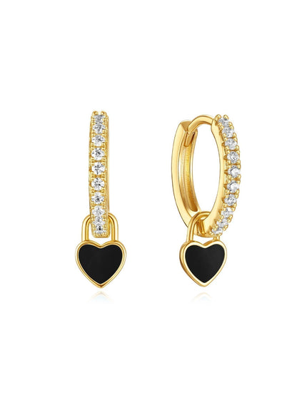 Dorcas - S925 Sterling Silver Earring Set with Heart and Butterfly